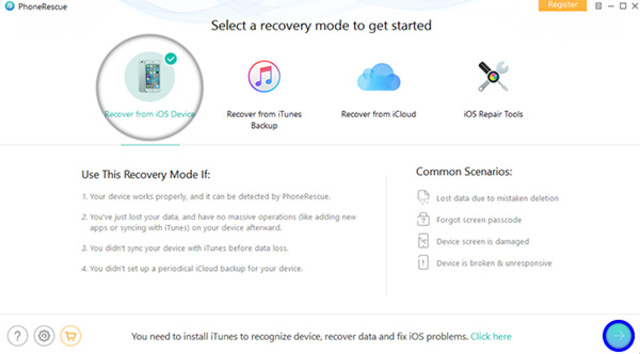 7 Cách lấy lại nhật ký cuộc gọi miễn phí cho iphone, Android 5 Cách lấy lại nhật ký cuộc gọi bằng PhoneRescue 1
