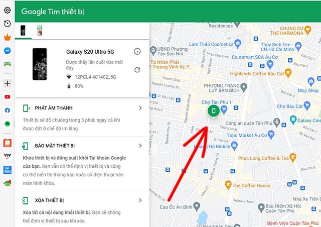 Xác định vị trí từ số điện thoại Viettel bằng Google Map