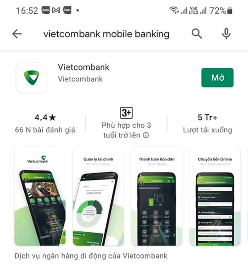 4 Cách tìm tên chủ tài khoản ngân hàng Vietcombank đơn giản 1 tai-ung-dung-vietcombank-digibank