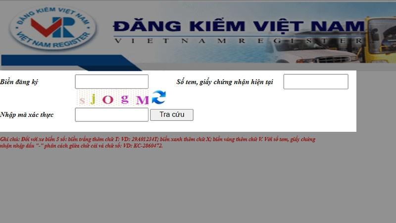 cach tra bien so xe o to bang website dang kiem 1