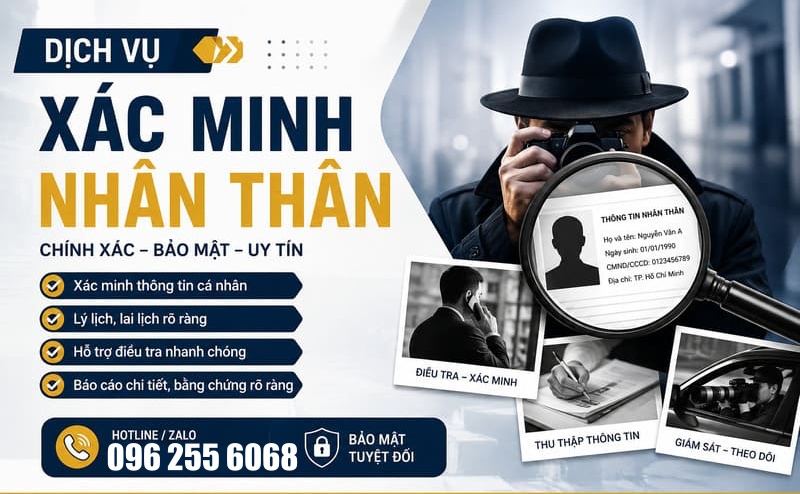 Dịch vụ thám tử tại Hà Nội 4 dịch vụ xác minh nhân thân